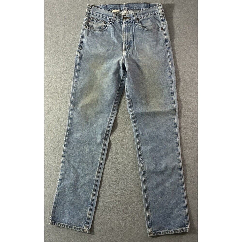 Vintage Carhartt Jeans Men’s 33x36 Light Wash Straight Leg Denim Workwear